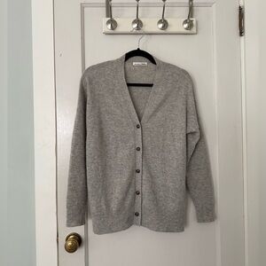 Reformation Jeans Cashmere Cardigan Sweater Size XS Grey